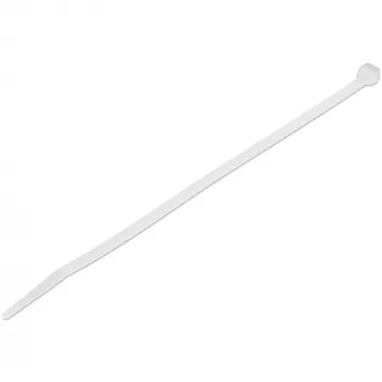 Abraçadeiras StarTech.com 20 cm – 4 mm de largura, 55 mm de diâmetro de feixe, 22 kg de resistência à tração, abraçadeiras de nylon autoajustáveis com ponta curvada – 94V-2/UL listado, pack de 100 – branco