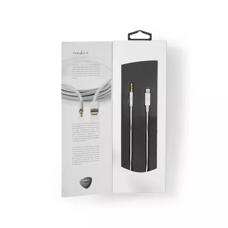 Cabo Lightning Nedis CCTB39940AL10 1m alumínio conector de 3,5 mm