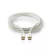 Cabo USB Nedis CCTB60800AL20 USB 2.0 2 m USB C prateado