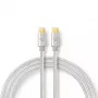 Cabo USB Nedis CCTB60800AL20 USB 2.0 2 m USB C prateado