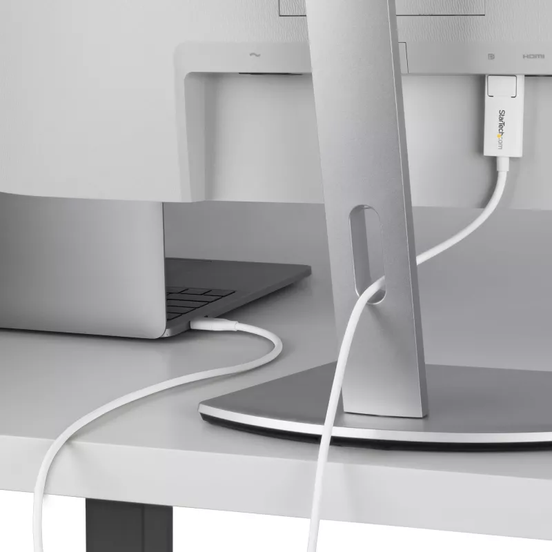 Cabo USB-C para DisplayPort 1.2 StarTech.com 6ft (2m), bidirecional, 4K 60Hz, branco, cabo adaptador de vídeo para Apple MacBook Pro / Air M1 M2 M3 M4, Mac Mini / Studio, compatível com Thunderbolt