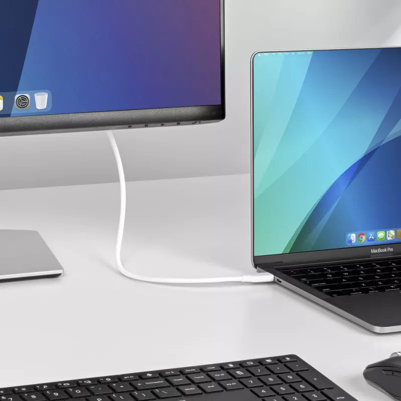 Cabo USB-C para DisplayPort 1.2 StarTech.com 6ft (2m), bidirecional, 4K 60Hz, branco, cabo adaptador de vídeo para Apple MacBook Pro / Air M1 M2 M3 M4, Mac Mini / Studio, compatível com Thunderbolt