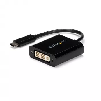 Adaptador USB-C para DVI StarTech.com – preto – 1920x1200 – conversor de vídeo USB Type-C para o seu ecrã/monitor/projetor DVI-D – versão atualizada é CDP2DVIEC