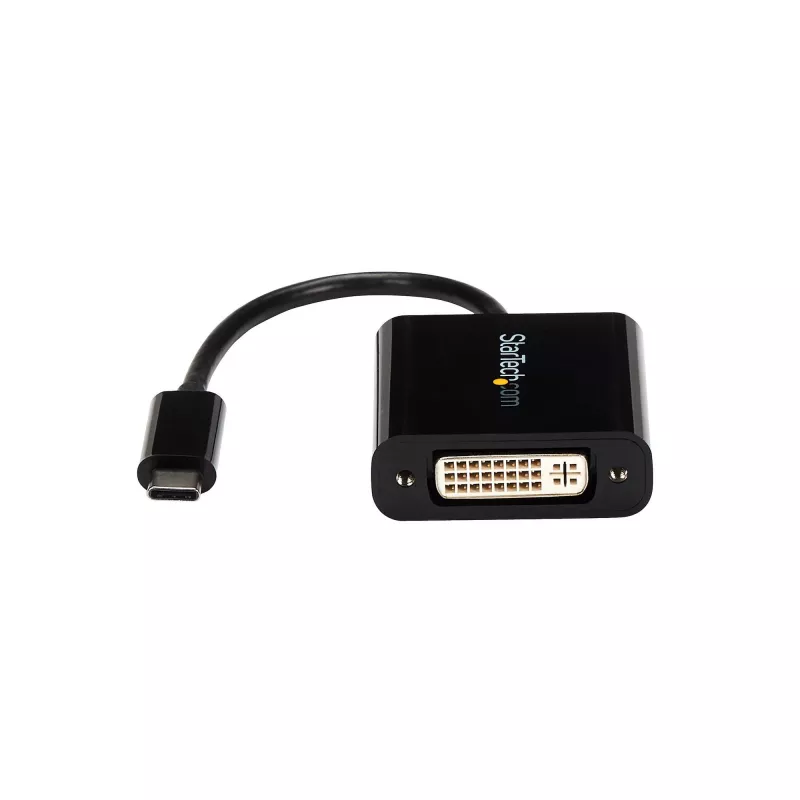 Adaptador USB-C para DVI StarTech.com – preto – 1920x1200 – conversor de vídeo USB Type-C para o seu ecrã/monitor/projetor DVI-D – versão atualizada é CDP2DVIEC