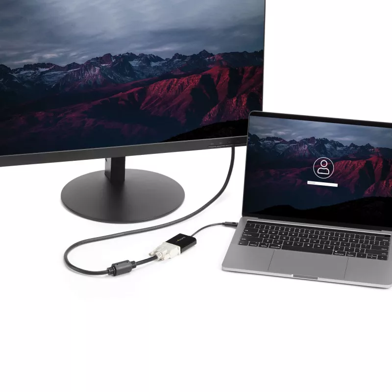 Adaptador USB-C para DVI StarTech.com – preto – 1920x1200 – conversor de vídeo USB Type-C para o seu ecrã/monitor/projetor DVI-D – versão atualizada é CDP2DVIEC