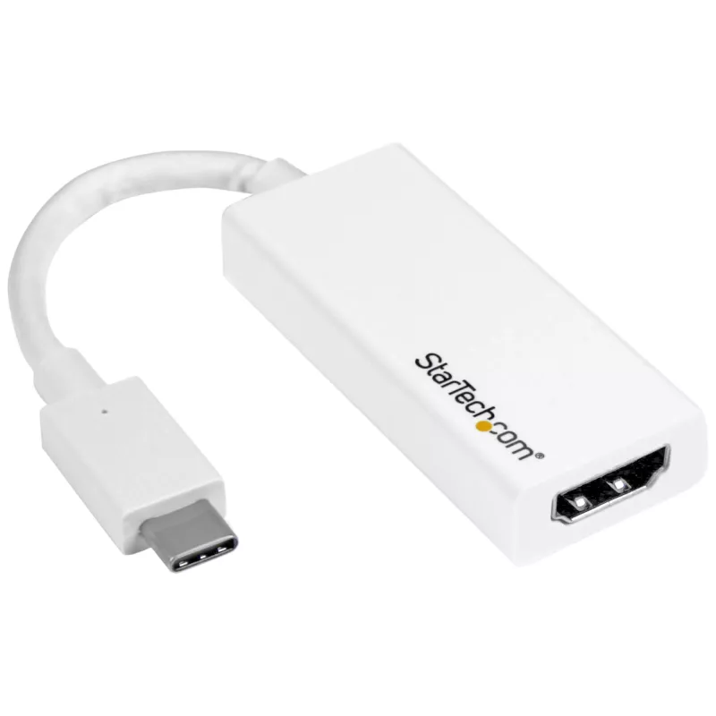 Adaptador USB-C para HDMI StarTech.com - branco - 4K 60Hz, USB Type-C, saída HDMI, 3840 x 2160 píxeis
