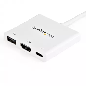 Adaptador multiporta USB-C para HDMI StarTech.com – porta USB 3.0 – 60 W PD – branco