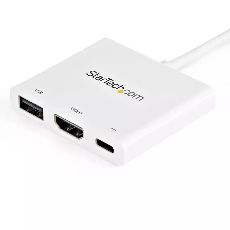 Adaptador multiporta USB-C para HDMI StarTech.com – porta USB 3.0 – 60 W PD – branco
