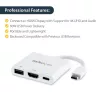 Adaptador multiporta USB-C para HDMI StarTech.com – porta USB 3.0 – 60 W PD – branco