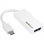 Adaptador USB-C para HDMI StarTech.com com 4K 30Hz - branco, USB Type-C, saída HDMI, 3840 x 2160 píxeis