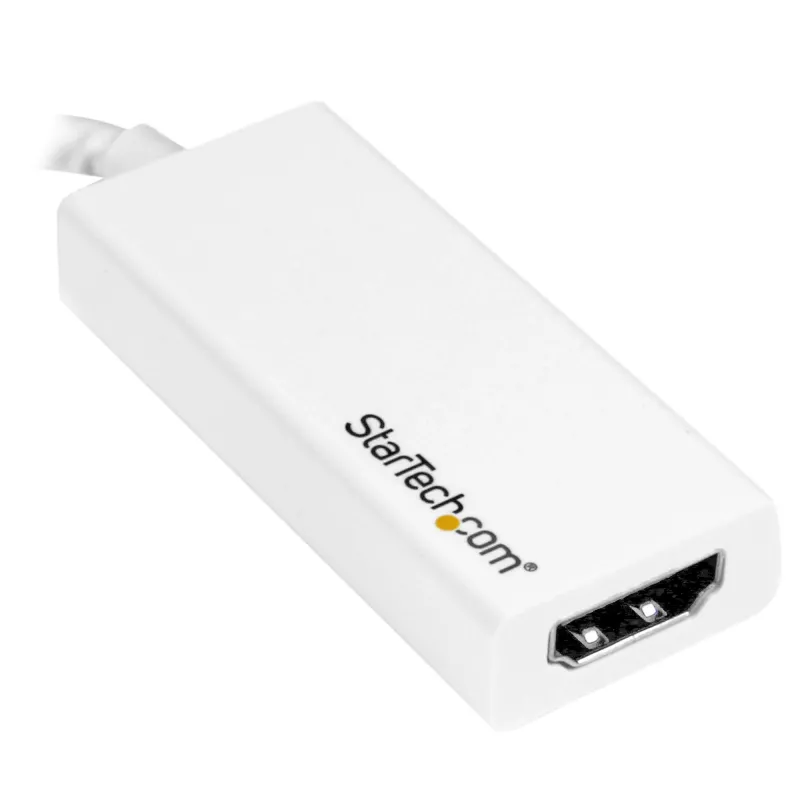 Adaptador USB-C para HDMI StarTech.com com 4K 30Hz - branco, USB Type-C, saída HDMI, 3840 x 2160 píxeis