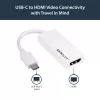 Adaptador USB-C para HDMI StarTech.com com 4K 30Hz - branco, USB Type-C, saída HDMI, 3840 x 2160 píxeis