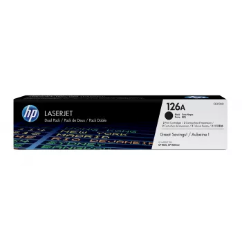 Tinteiros originais HP 126A pack de 2 preto LaserJet, 2400 páginas, preto, 2 unid.