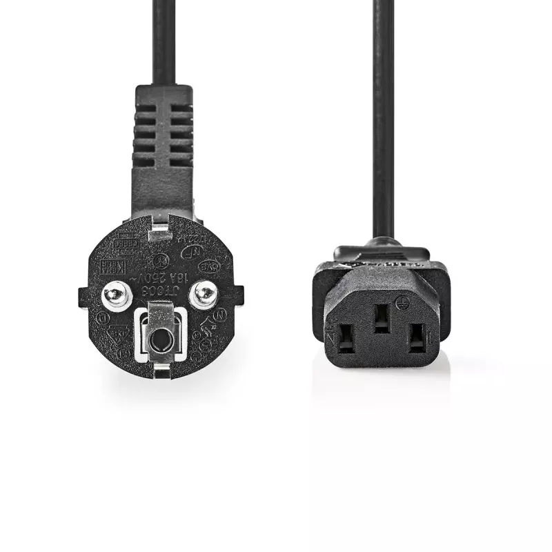 Cabo de alimentação Nedis CEGL10000BK50 5 m CEE7/7 conector fêmea K13 preto