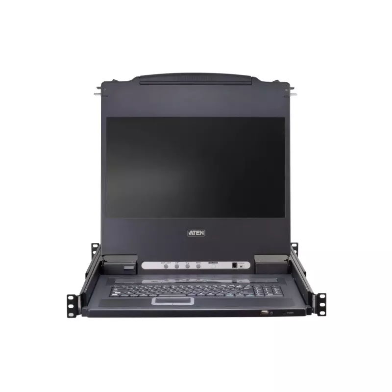 KVM-Switch ATEN CL5708M para montagem em rack preto 1HE 17 polegadas LCD CL5708M-ATA-GG