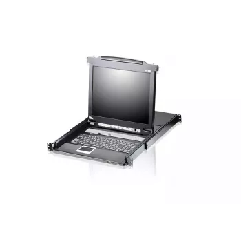 KVM-Switch ATEN CL5708M para montagem em rack preto 1HE 17 polegadas LCD CL5708M-ATA-GG