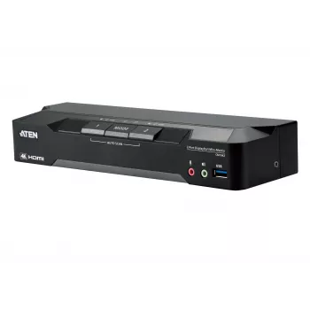 ATEN comutador KVM Mini-Matrix Boundless de 2 portas 4K DisplayPort com duplo monitor