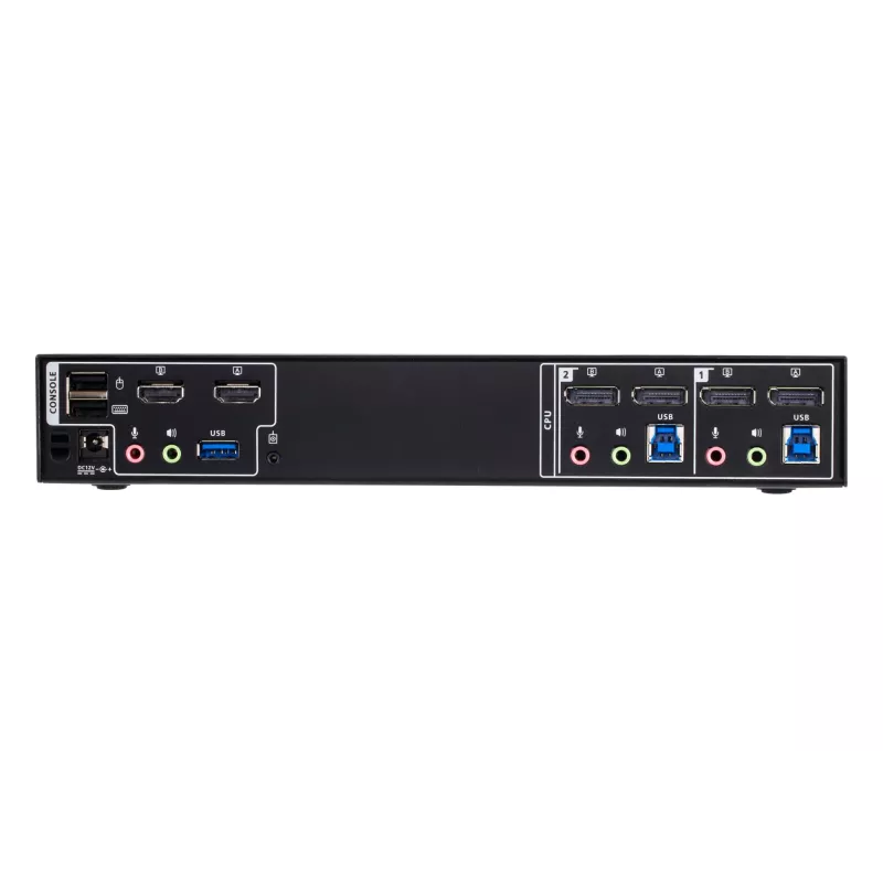 ATEN comutador KVM Mini-Matrix Boundless de 2 portas 4K DisplayPort com duplo monitor