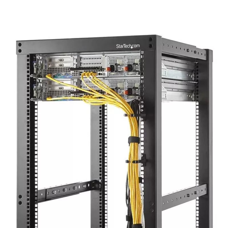 StarTech.com gancho em D de gestão de cabos vertical para rack de servidor 1U – 4,5 x 10 cm (1,8 x 3,9 polegadas)