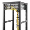 StarTech.com pack de 5 ganchos em D verticais de encaminhamento de cabos 1U, gestor de cabos para racks/armários de servidor de 19 polegadas, organizador de cabos de rack de rede, anéis de encaminhamento de cabos