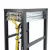 StarTech.com pack de 5 ganchos em D verticais de encaminhamento de cabos 1U, gestor de cabos para racks/armários de servidor de 19 polegadas, organizador de cabos de rack de rede, anéis de encaminhamento de cabos
