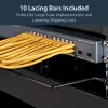 StarTech.com barras horizontais de encaminhamento de cabos com deslocamento de 10,2 cm para racks – pack de 10