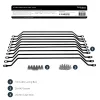 StarTech.com barras horizontais de encaminhamento de cabos com deslocamento de 10,2 cm para racks – pack de 10
