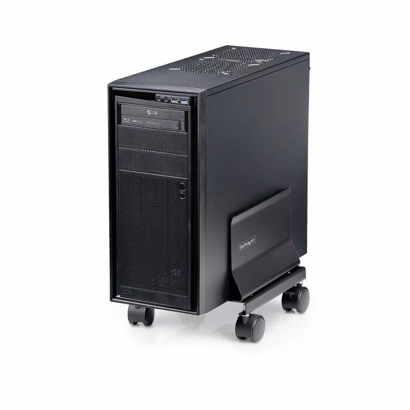 Carrinho para torre de computador StarTech.com, carrinho móvel para CPU com rodas (rodízios), carga máx. 21 kg, suporte ajustável para caixa de PC, base de chão para secretária, dolly de aço
