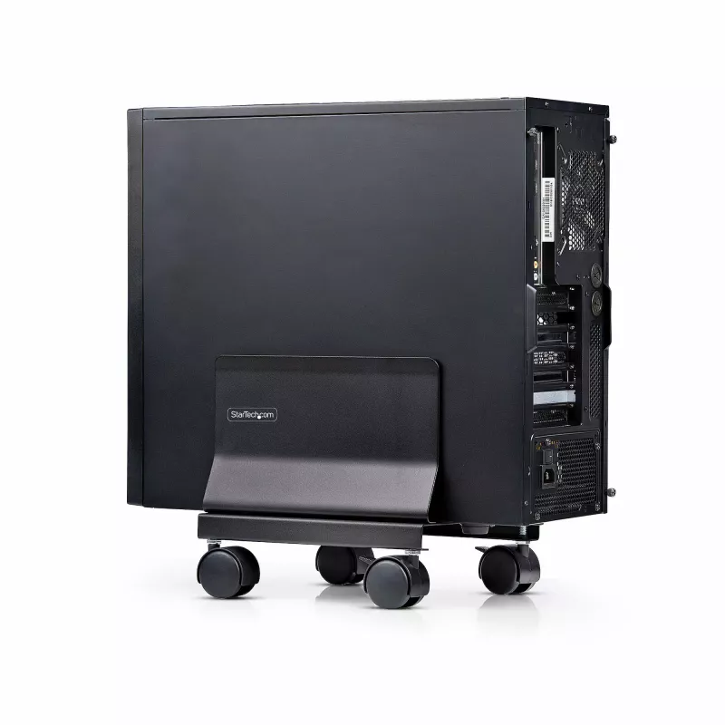Carrinho para torre de computador StarTech.com, carrinho móvel para CPU com rodas (rodízios), carga máx. 21 kg, suporte ajustável para caixa de PC, base de chão para secretária, dolly de aço