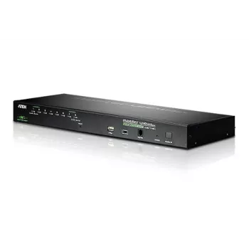 ATEN Switch KVM sobre IP VGA USB - PS/2 de 8 portas com porta periférica USB