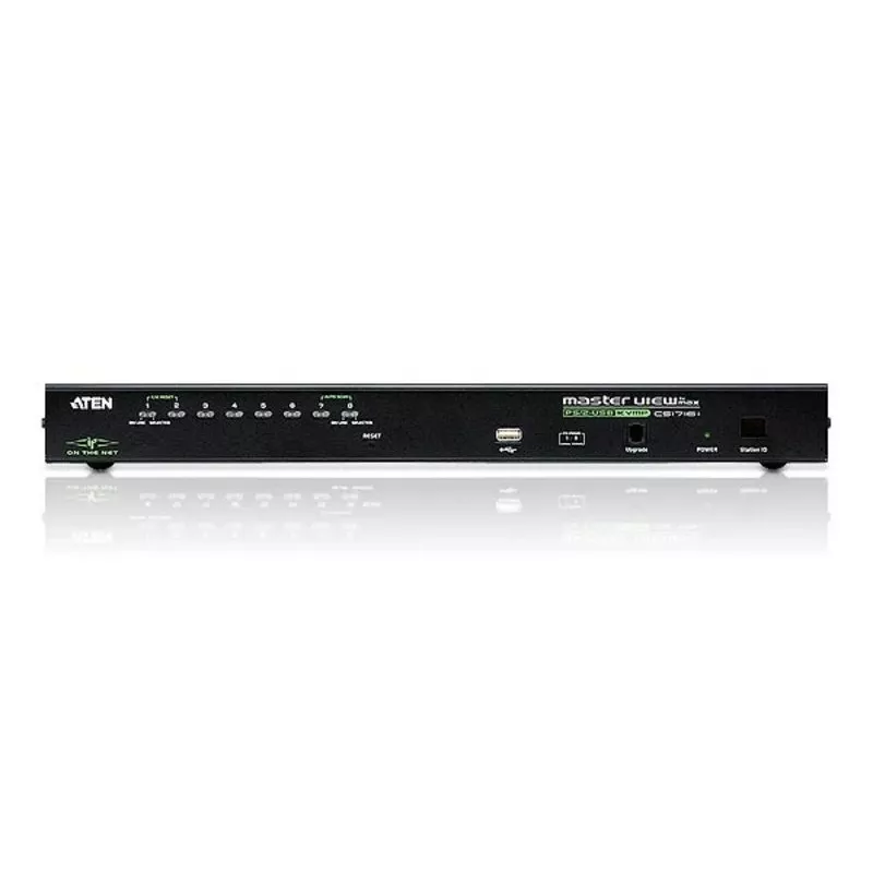 ATEN Switch KVM sobre IP VGA USB - PS/2 de 8 portas com porta periférica USB