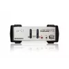 ATEN Switch KVM VGA USB - PS/2 de 2 portas com áudio e hub USB 2.0 (cabo KVM incluído)