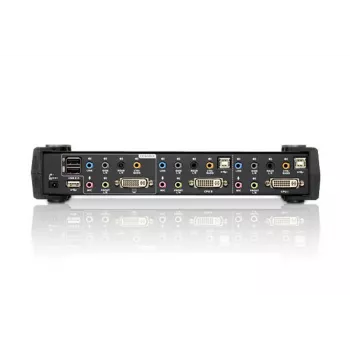 ATEN Switch KVM DVI Dual Link USB de 2 portas com áudio e hub USB 2.0 (cabo KVM incluído)