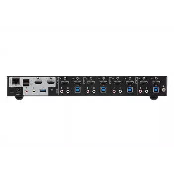 ATEN Switch KVMP™ HDMI 4K USB 3.0 de 4 portas com ecrã duplo, 4096 x 2160 píxeis, 4K Ultra HD, 4,42 W, Preto