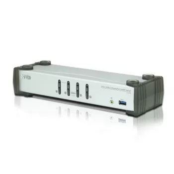 ATEN Switch KVMP™ DisplayPort 1.1 USB 3.1 Gen 1 de 4 portas com altifalante (cabo KVM incluído)