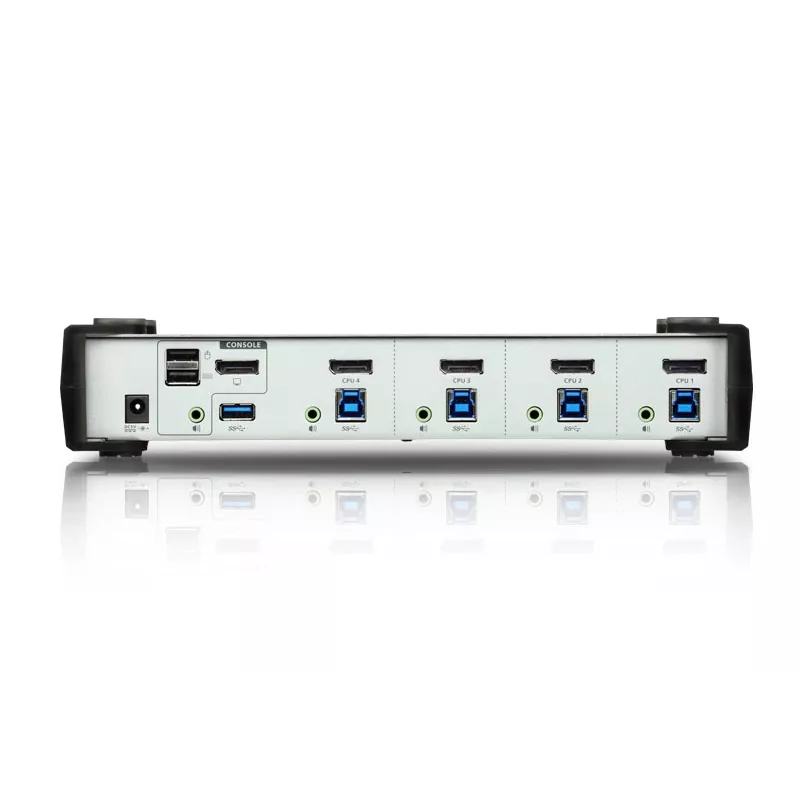ATEN Switch KVMP™ DisplayPort 1.1 USB 3.1 Gen 1 de 4 portas com altifalante (cabo KVM incluído)