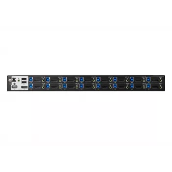 ATEN Switch KVM DisplayPort 4K USB 3.0 de 16 portas, 4096 x 2160 píxeis, 4K Ultra HD, 26,66 W, Preto