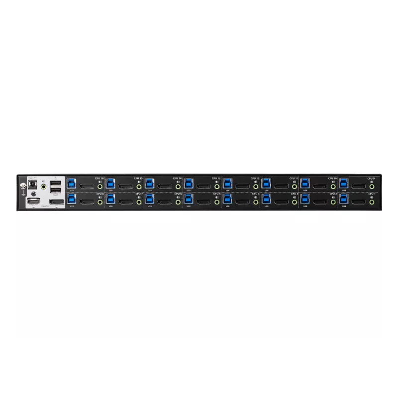 ATEN CS19216-AT-G comutador KVM/áudio/USB de 16 portas USB 3.0 4K, 1 utilizador local, de secretária/montável em rack