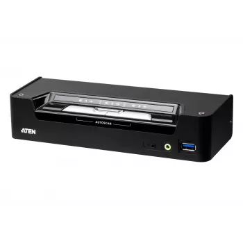 ATEN Switch KVMP™ Híbrido DisplayPort USB-C de 3 portas, 4096 x 2160 píxeis, 4K Ultra HD, 5,78 W, Preto