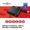CLUB3D Mini-dock USB Type-C para Ethernet + USB 3.0 + carregamento USB Type-C