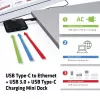 CLUB3D Mini-dock USB Type-C para Ethernet + USB 3.0 + carregamento USB Type-C