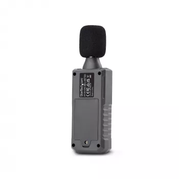 StarTech.com Medidor de nível sonoro digital portátil com LCD grande, medidor de ruído/decibéis para sala de servidores/escritório, monitor de áudio, alcance 30-130 dBA, valores mín./máx. precisos