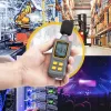 StarTech.com Medidor de nível sonoro digital portátil com LCD grande, medidor de ruído/decibéis para sala de servidores/escritório, monitor de áudio, alcance 30-130 dBA, valores mín./máx. precisos