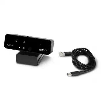 Webcam DICOTA D31892 1902 x 1080 píxeis USB preto