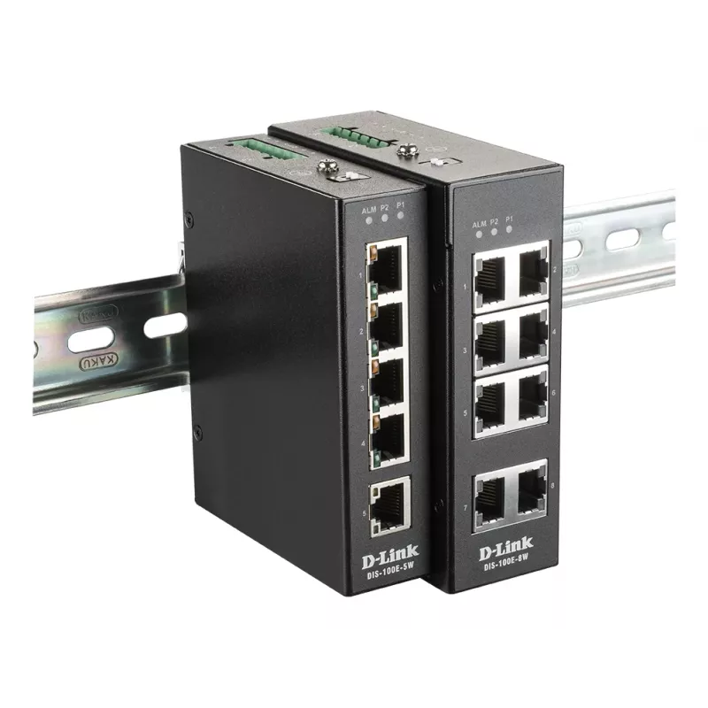D-Link switch industrial não gerido de 8 portas com 8 portas 10/100 BaseT(X)