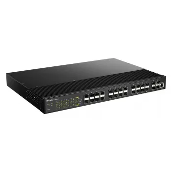 D-Link switch industrial Layer 2+ Gigabit gerido com 24 portas SFP e 4 portas 10G SFP+