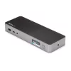 StarTech.com docking station universal para portátil, dock híbrido USB-C & USB-A, dual 4K DP & HDMI, 60W PD, Mac / Windows / Chrome OS, hub 4x USB 5Gbps, GbE