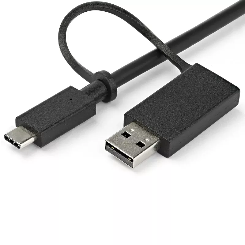 StarTech.com docking station universal para portátil, dock híbrido USB-C & USB-A, dual 4K DP & HDMI, 60W PD, Mac / Windows / Chrome OS, hub 4x USB 5Gbps, GbE