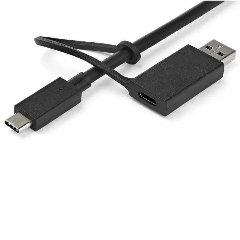 StarTech.com docking station universal para portátil, dock híbrido USB-C & USB-A, dual 4K DP & HDMI, 60W PD, Mac / Windows / Chrome OS, hub 4x USB 5Gbps, GbE