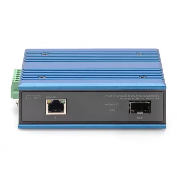 Conversor de media Digitus 10/100/1000Base-TX PoE para 1000Base-FX 1000 Mbit/s